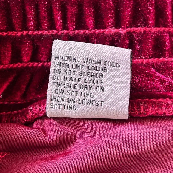 TRACTR Velvet Joggers Pants in Rich Burgundy girls size 14 - Picture 9 of 9